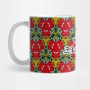 Beautiful red perfume bottle pattern. Mug